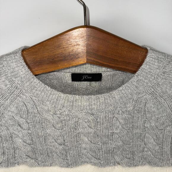 J. Crew Cable Fuzzy Merino Wool Crewneck Sweater - - Picture 3 of 7